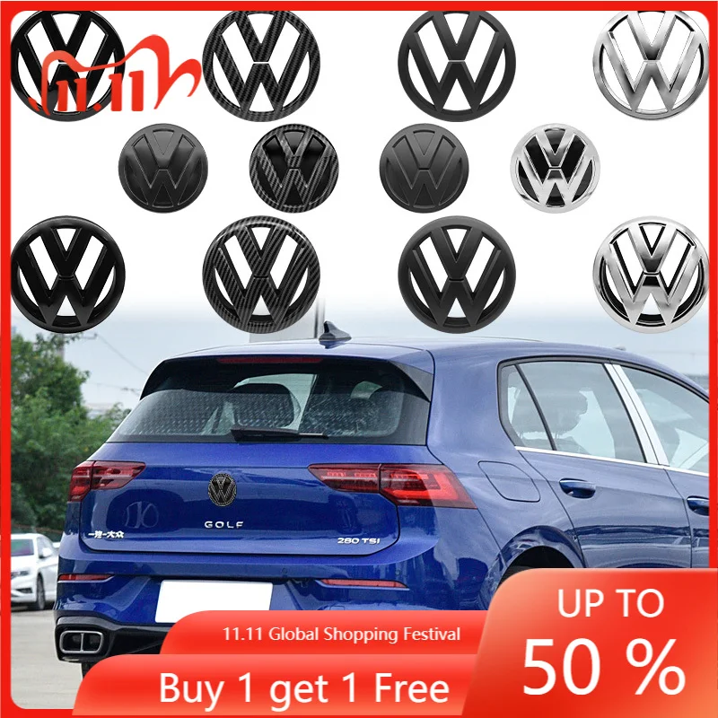 Фото 1 шт. 135 мм 138 мм ABS-значок для передней решетки автомобиля Volkswagen Golf 7 VW MK7 Golf7.5 MK7.5, 113 мм значок на багажник, автомобильный аксессуар №1