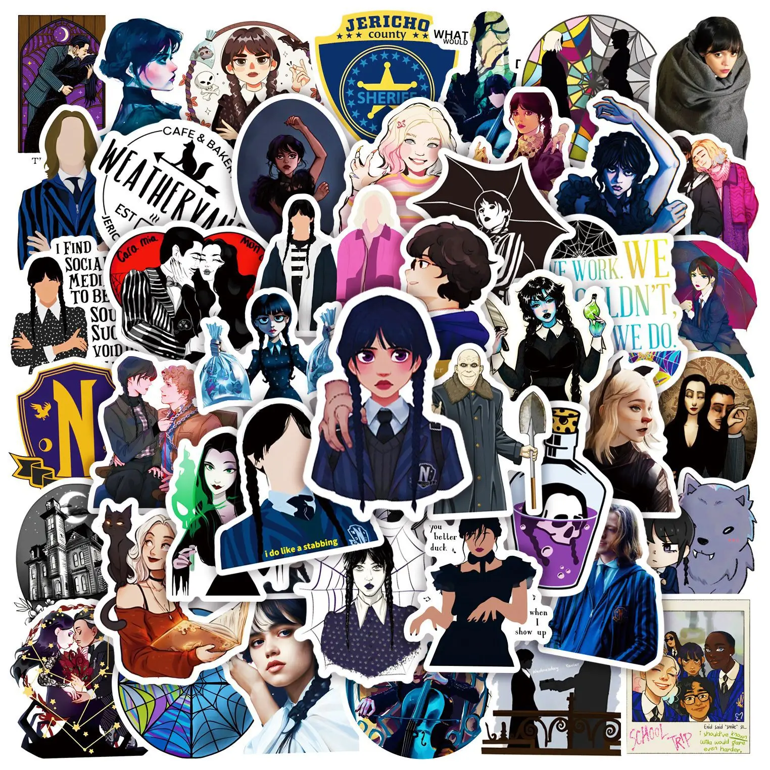 Наклейки граффити серии черная среду 50 шт. подходят для шлема ноутбука украшение