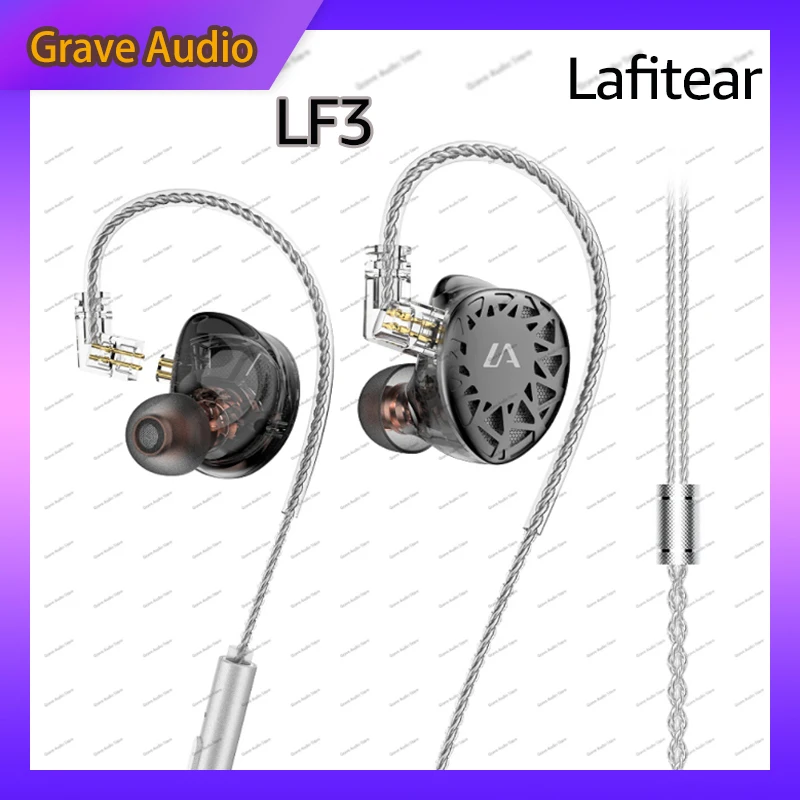 

Lafitear LF3 HIFI LDCsimilar to diamonds-plated beryllium composite diaphragm Dynamic in-ear Earphone earbuds monitor headphones