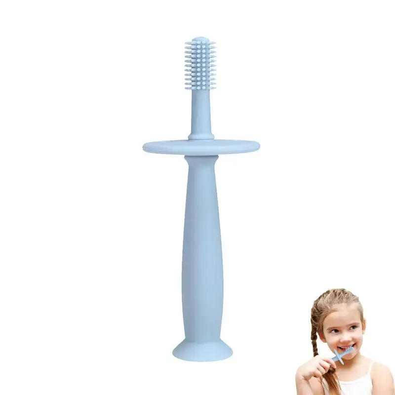 Training Toothbrush Infant 360Training Toothbrushes With Suction Base Infant Silicone Toothbrush Teethers For Babies Teething To