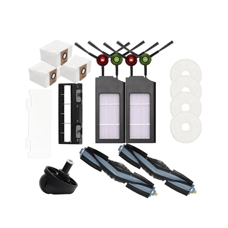 

17 Pieces For Cobos Sweeping Robot Accessories X1 Mop Wiper Main Brush Side Brush Cover Plate Cover