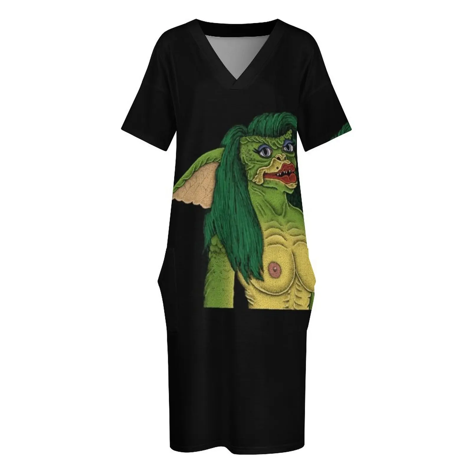 Gremlins _ Greta Свободное платье с карманами женские платья лета 2025 для официальных