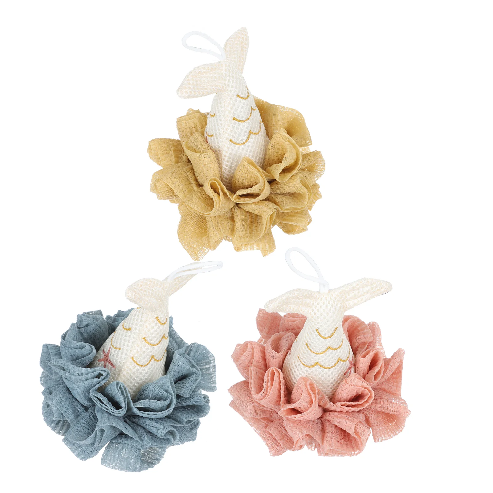 Бытовой шарик для ванны губка скруббер принадлежности душа или PE пуф мультяшные