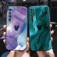 disney mickey mouse marble phone case for huawei y7s y9a y6 2019 y7p 2020 y8s y7 2019 y9 2019 soft funda black carcasa