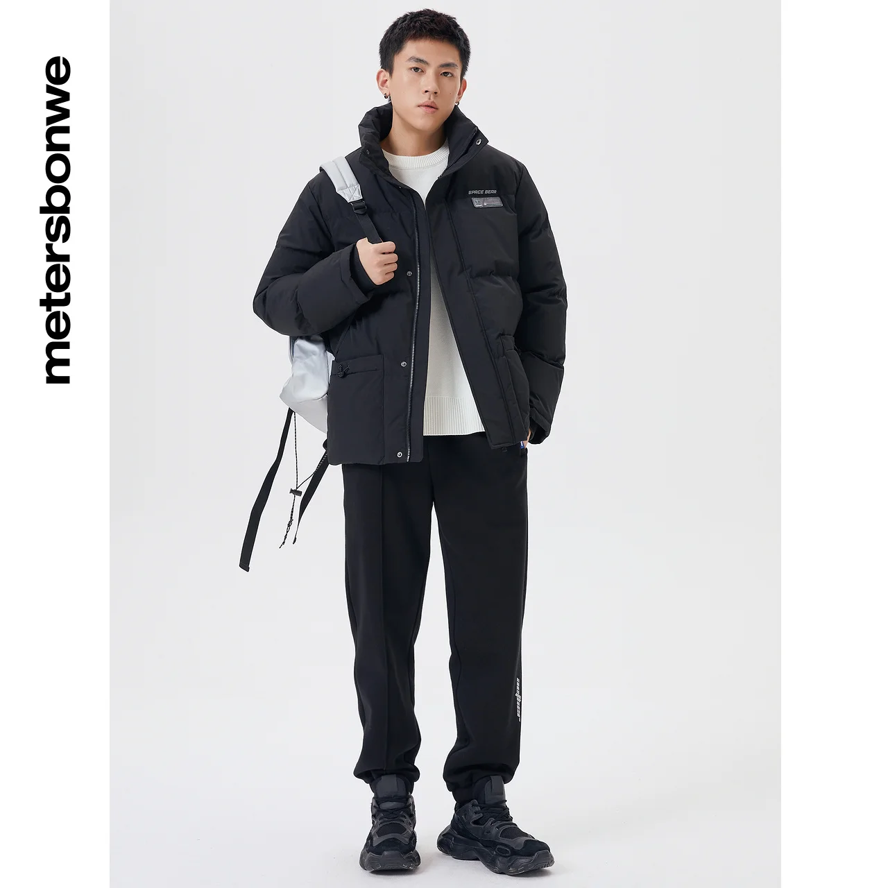 Metersbonwe Stand Collar Thick Short Down Jacket For Men 80%Duck Down Casual Pocket Datail Warm Wear Loose Male Winter Down Coat