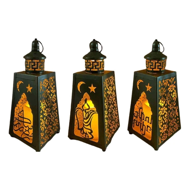 

Eid Hollow Led Light Desktop Decorative Moon Stars Landscape Light Ornament