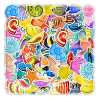 uu gift 50100 pieces of cartoon stickers laptop skateboard stationery the cute sea animals kids stickers