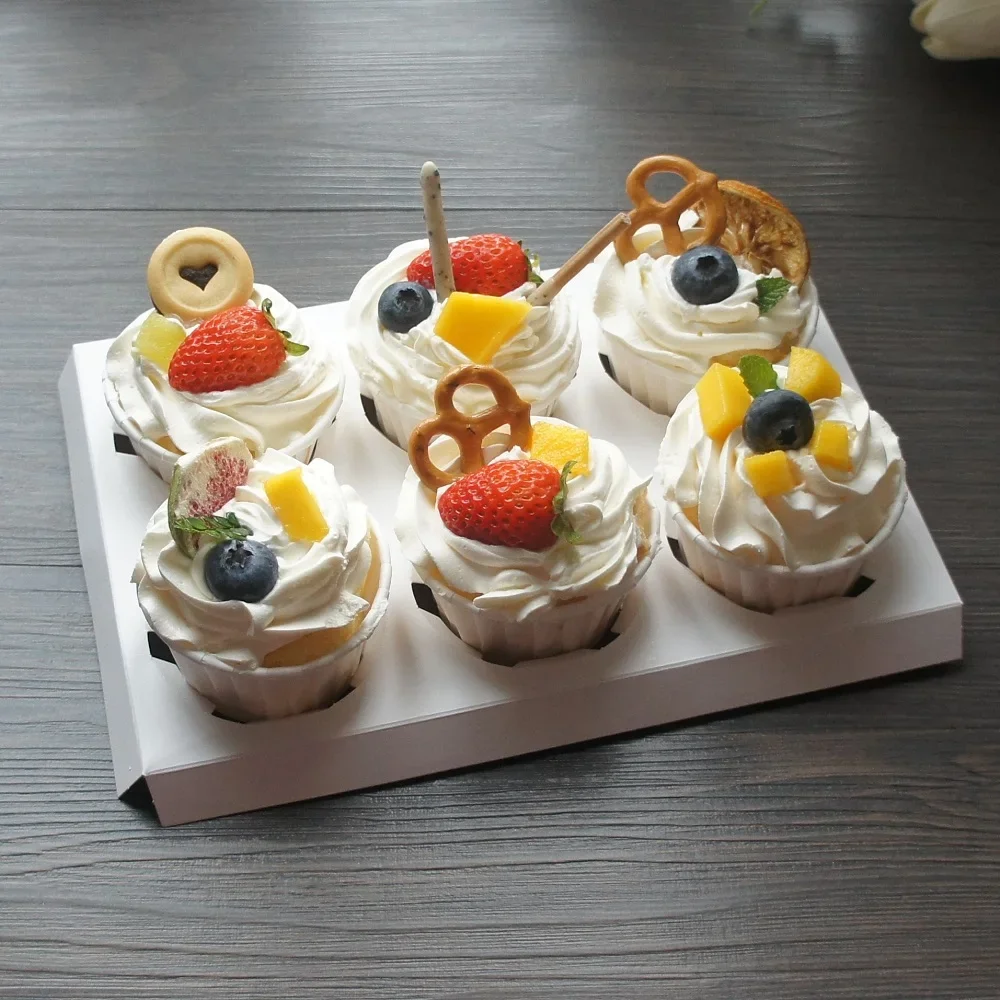 Красная рождественская елка коробка для кексов дизайн 10 шт. испечь Упаковочная