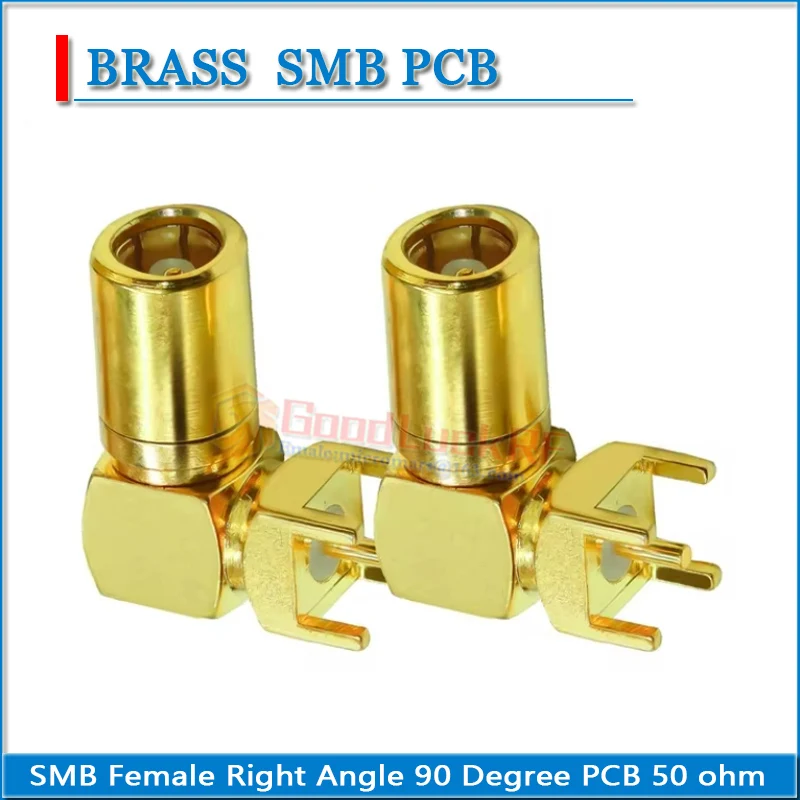 

Комплект разъемов SMB 90 градусов латунные позолоченные 50 Ом