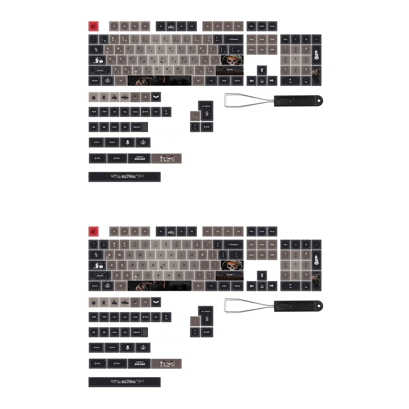 

137 Keys PBT Keycaps XDA Profile DYE SUB Personalized Halloween Japanese/ English Keycap For Mechanical Keyboard DIY