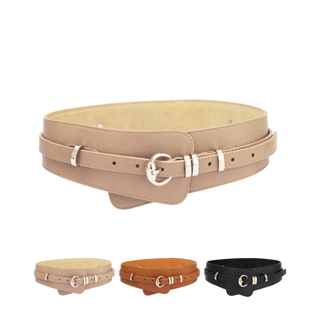 

Attractive Litchi Grain Women Buckle Waistband Lady Simple Waist Belt Strap Girl Cummerbund Cinch Corset Decoration Belt