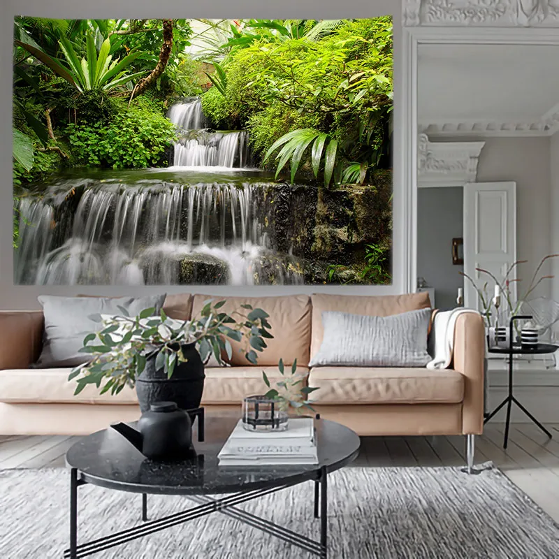 Пейзажный Гобелен Masion Jardim Y2k Arazzi Настенный Декоративный Полиэстеровый Келих