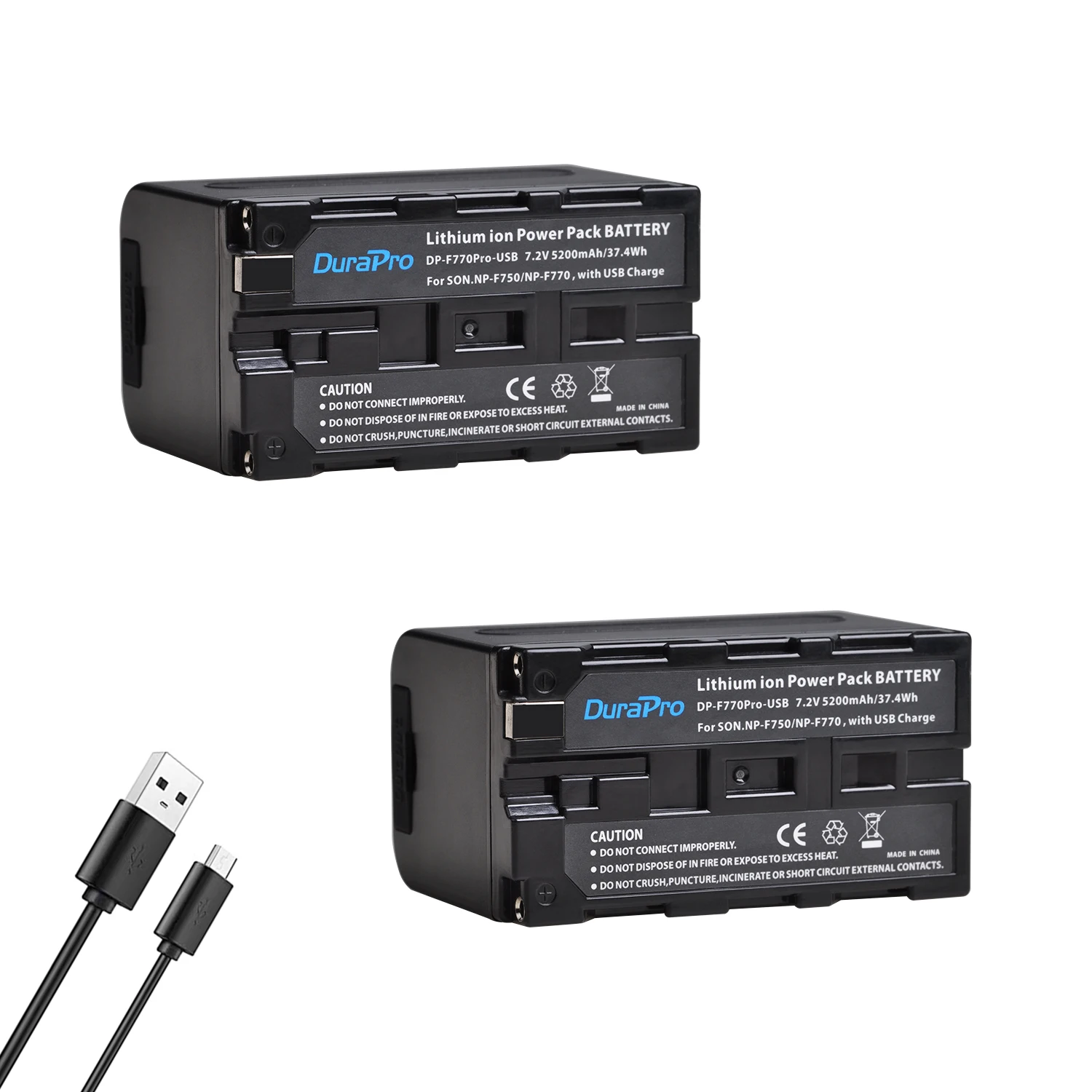 

5200mAh Bateria for Sony NP-F770 NP-F780 F750 F730 Battery with LED Power Indicator F970 F550 F570 F750 F770 MC1500C