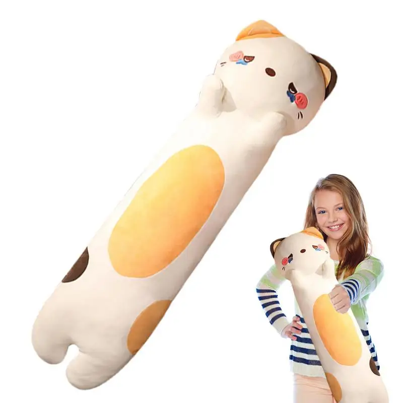 

Длинная плюшевая подушка для тела в виде кошки, Мультяшные мягкие игрушки в виде кошки, плюшевая подушка в виде плюшевой кошки, большая плюш...