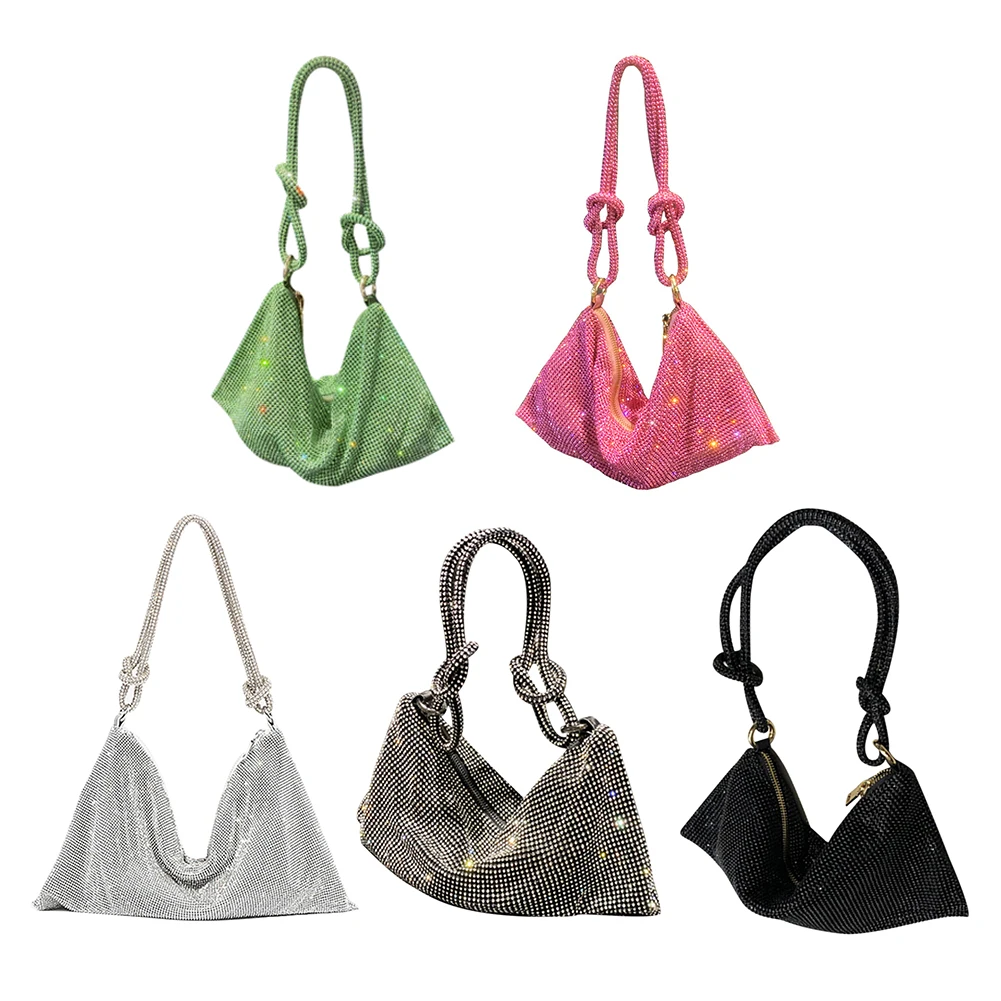 

Rhinestones Evening Clutch Bag for Women Shiny Crystal Dinner Party Wedding Purses Handbag Designer Female Underarm Shoulder Bag