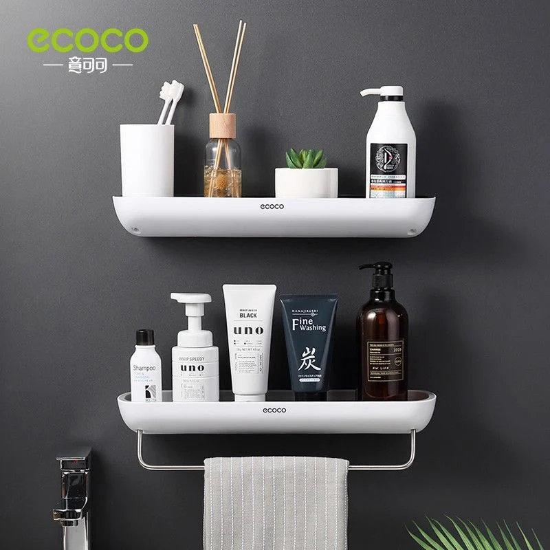 

ECOCO Wall-Mounted Towel Shelf Home Shampoo Organizer Shelves Shower Storage Rack No Punching bathroom Storage Accessories