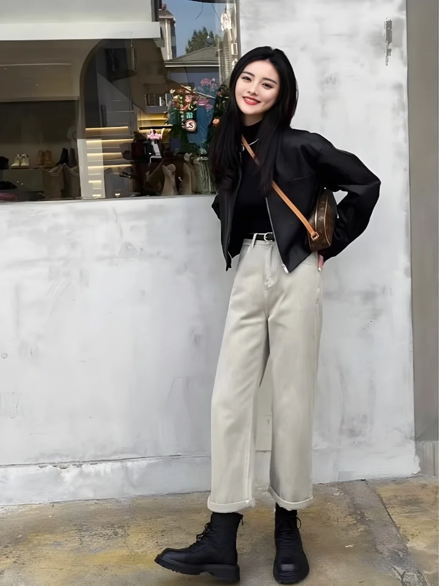 Ранняя осень полный комплект пухлый молодой и красивый профессиональный кожаный