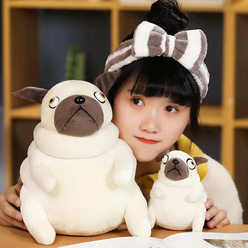 

1pc 15/30cm Lovely Fat Pug Plush Toys kawaii Sitting Pug Dogs Toy Stuffed Dolls Pillow for Kids Children Birthday Gift Dolls