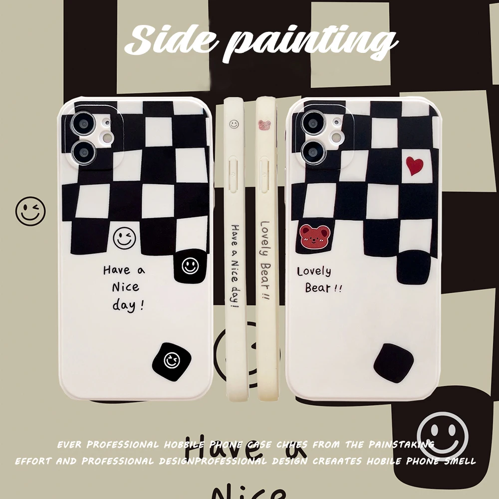 

Lovely Bear Funda For iphone 12 Mini Case For iPhone 11 Case Iphone 13 Pro Max XR 7 8 6 6s Plus 13 Mini X XS Max SE20 Shell Back