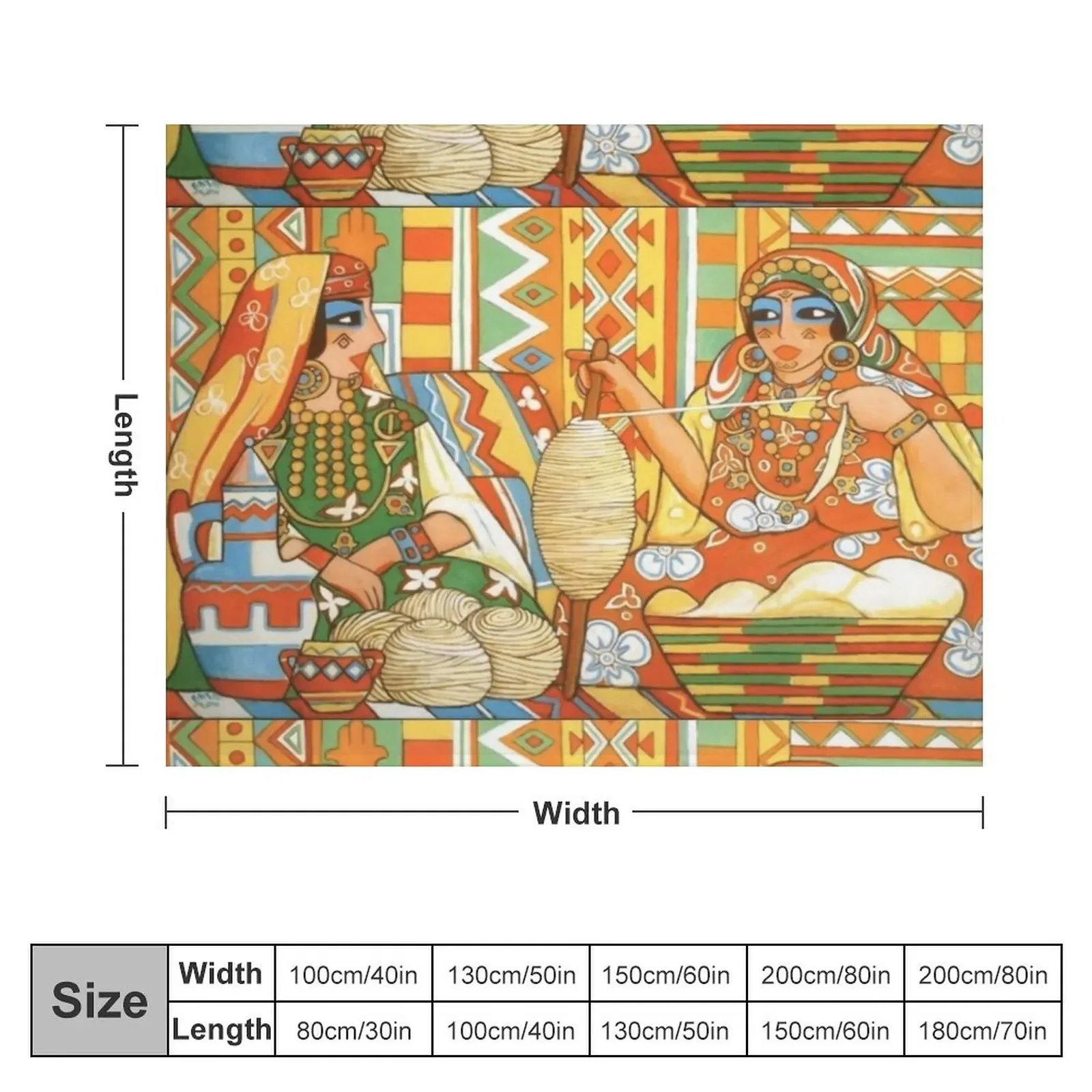 Традиционное плюшевое одеяло Amazigh Berber