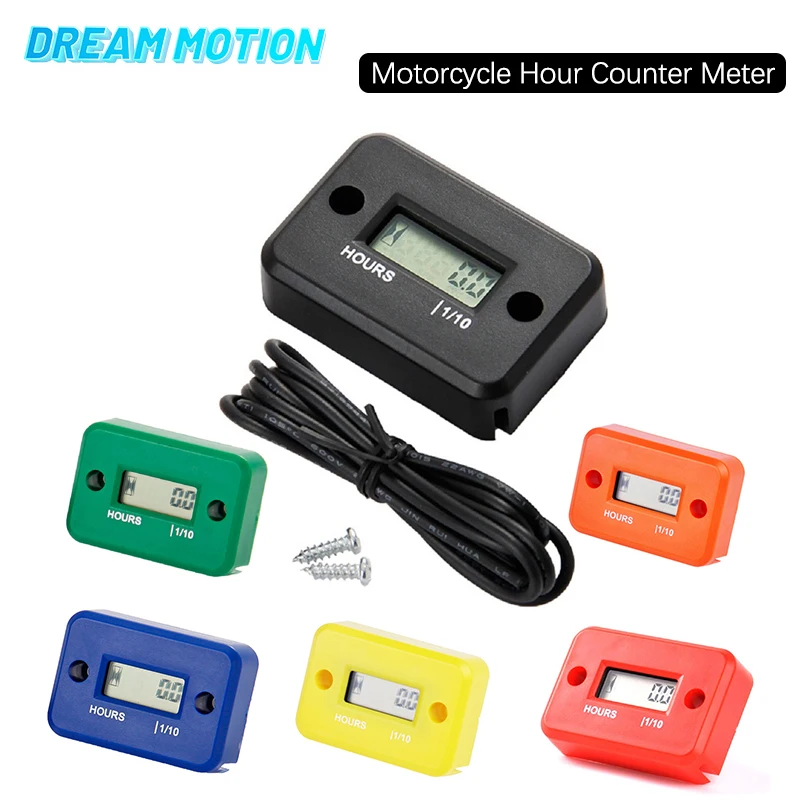 

Motorcycle Hour Counter Meter Waterproof Digital Battery Timer LCD FOR Dirt Motocross ATV Go-kart Speed Engine Instrument