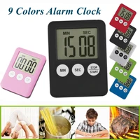 9 colors 24 hours lcd timer square home cooking supplies countdown practical digital with loud alarm clock kitchen time tools