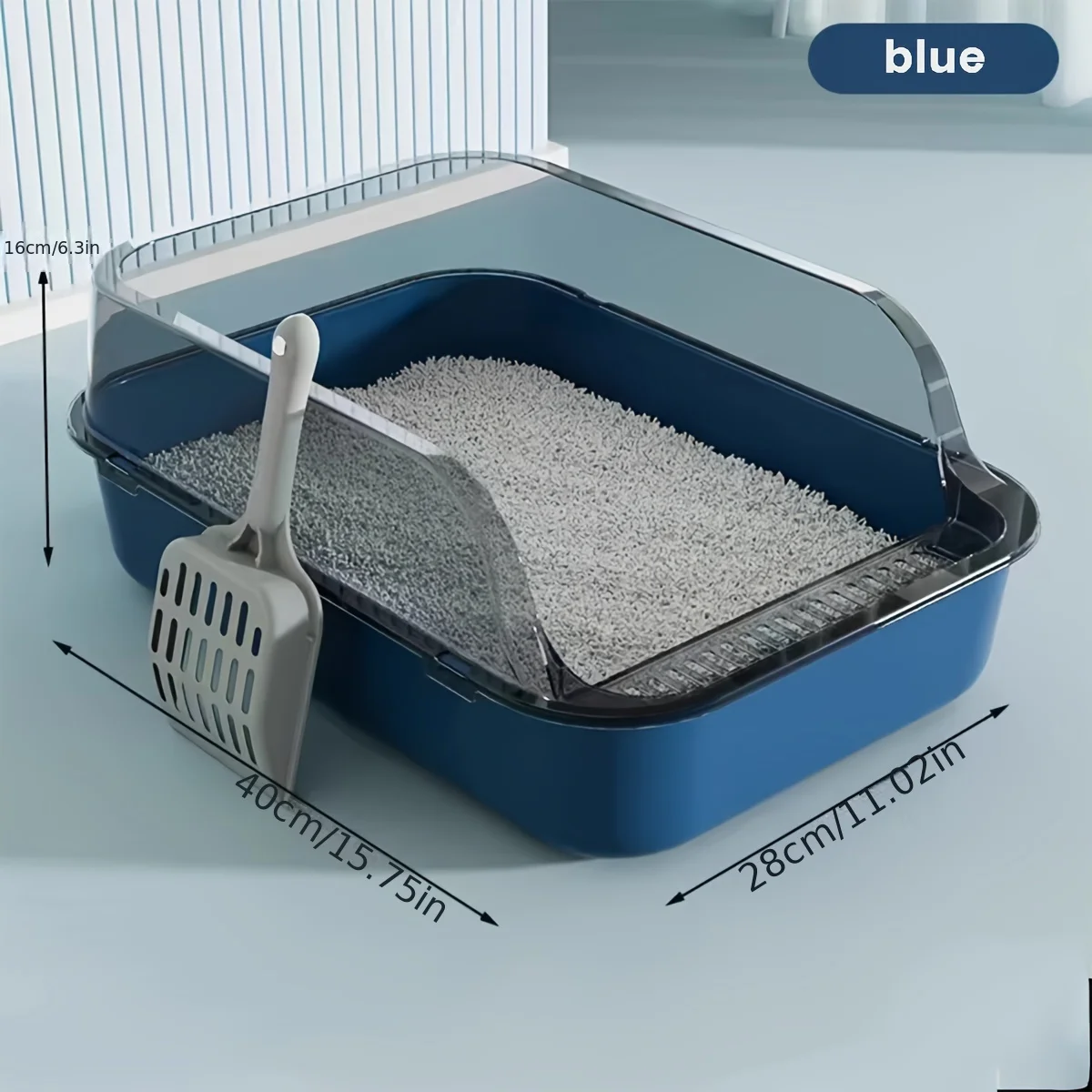 Пластиковый Кошачий Туалет Со Съемным Лотком Для Котят Просторный Поднос Кошек С