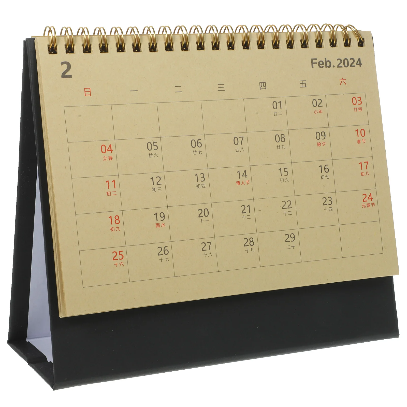 

Office Decore Accessories Calendar Standing Vertical Delicate Spiral Desk Paper Binding Accessory Student