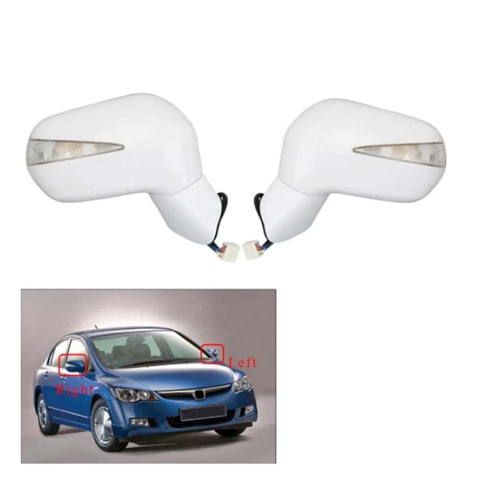 

Outer Side Rearview Mirror Assy for HONDA CIVIC FA1 FD1 FD2 2006- 2011 LED 5-Lines Electric Folding (Left)