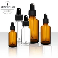 10pcslot 5ml to 100ml lab brownclear glass essential oil dropper bottle for school experiment