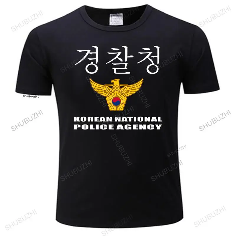 

Korean National Police Agency SWAT T Shirt Man Cool South Korea Police T-shirt Men Cotton Tees Tops Harajuku Streetwear Appare