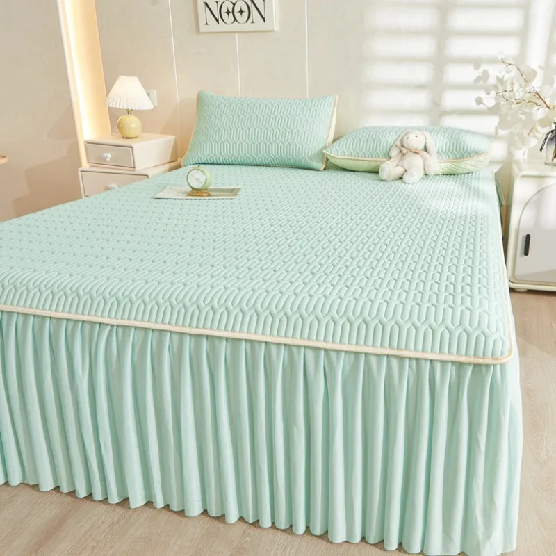 Летние Натяжные простыни юбки дышащий латексный крутой коврик матовые защитные