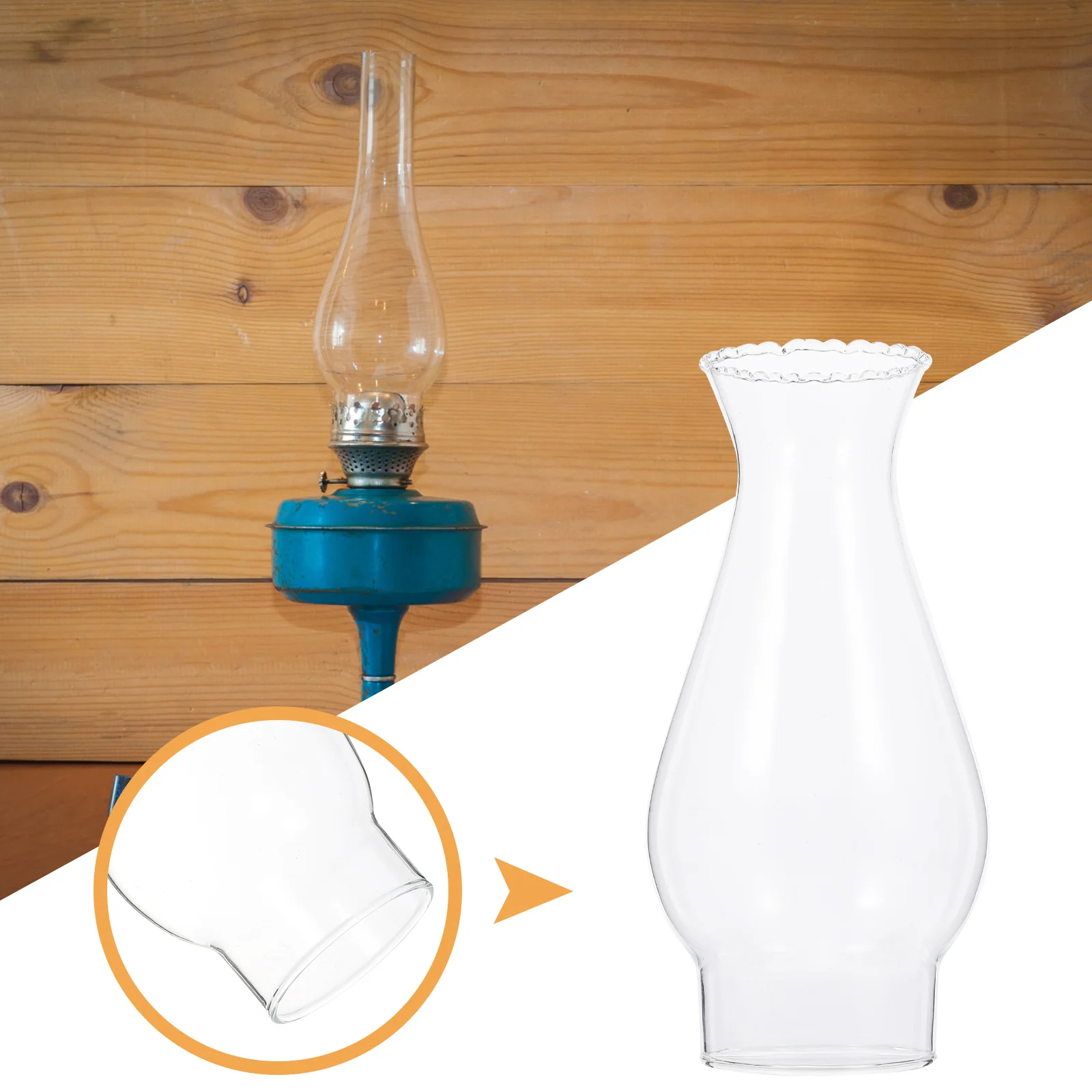 Прозрачная масляная лампа для дымохода ветрозащитная стеклянная керосиновая