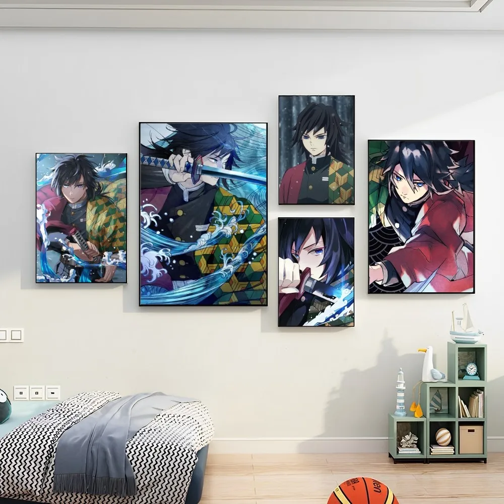 

Tomioka Giyuu Poster Self-adhesive Art Poster Whitepaper Prints Posters Artwork Aesthetic Art Wall Painting