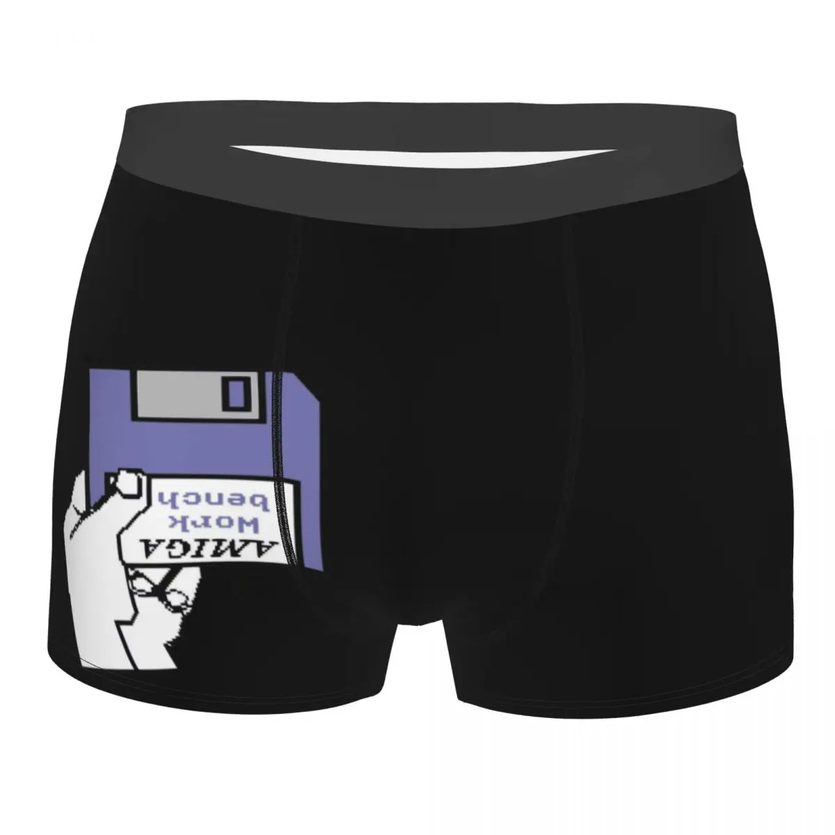 

Men Boxer Briefs Shorts Panties Amiga 500 Polyester Underwear Commodore C64 Game Atari Workbench Cult Retro Male Underpants