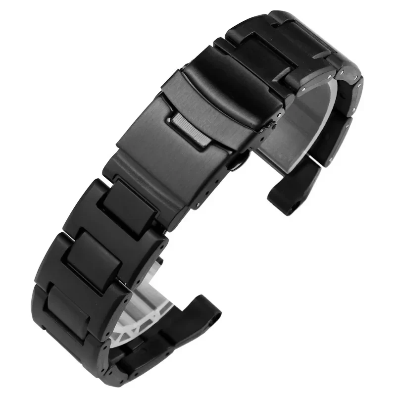 Ремешок для часов 26*13 мм Casio steel 5513 GST-210D S100D/S110D/W300/W110 модифицированный черный