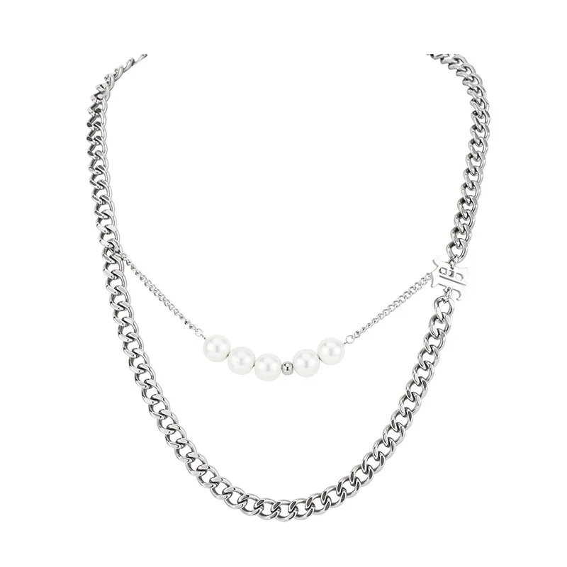 Нержавеющая сталь жемчуг старая английская буква мода уличный танец кулон