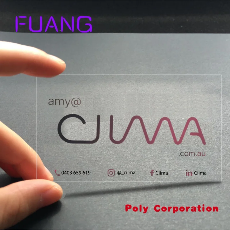 Volume supply superior quality printing plastic transparent led business card