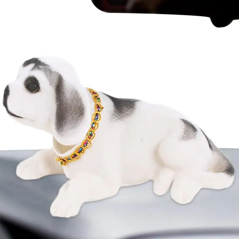 

Dog Shaking Head Toy Cute Car Dash Puppy Car Decoration Dog Car Decor Interior Dashboard Ornament Creative For Watch Board