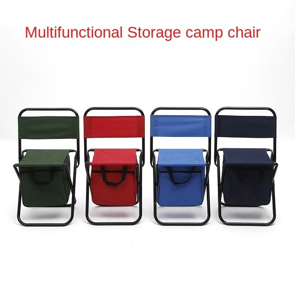 Купи Folding Outdoor Chair Leisure Portable Multi-function Storage Bag Fishing Stool Back Is Sturdy and Light Camping Chairs Beach за 353 рублей в магазине AliExpress