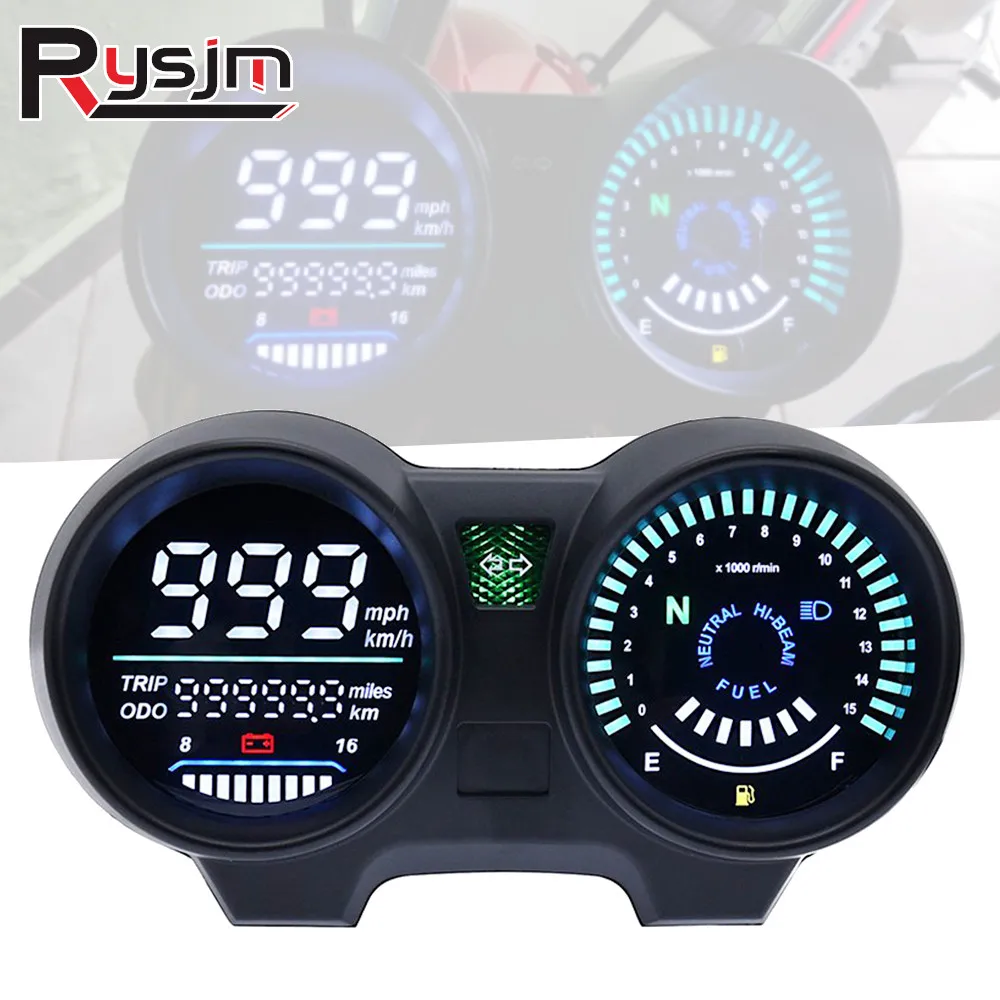 

HD New Digital Dashboard LED Electronics Motorcycle RPM Meter Speedometer For Brazil TITAN 150 For Honda CG150 Fan150 2010 2012