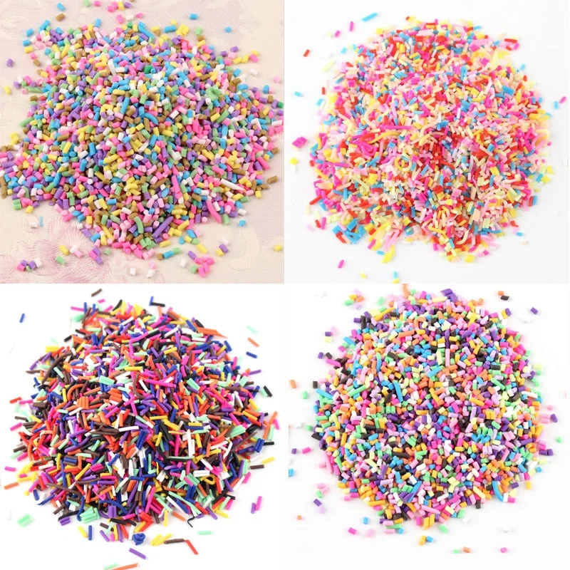 

20g Colorful Fake Clay Sprinkles Fake Candy Cake Dessert Decor Polymer Slices Nail Art Phone Case Decoration Sugar Granules