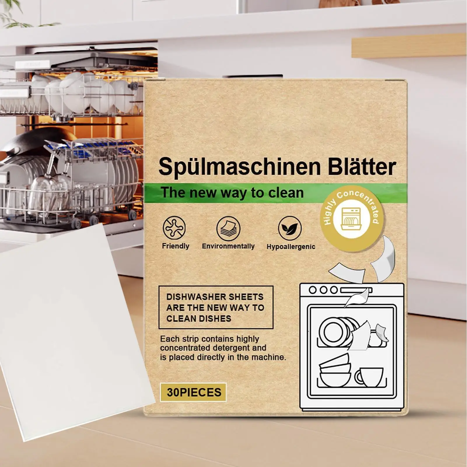 

Портативные таблетки для посудомойки 30 шт.