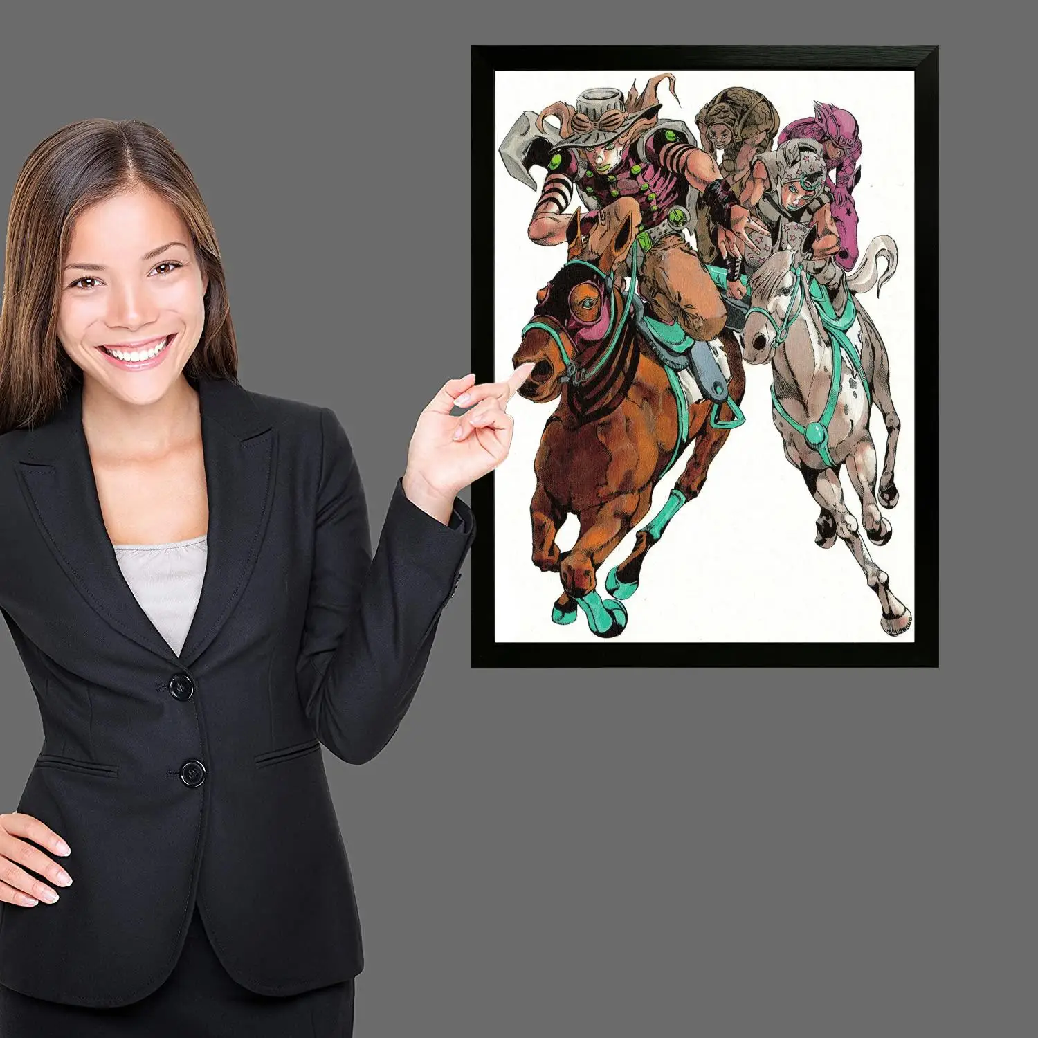 Jojo Steel Ball Run Canvas Art Плакат Настенное искусство Картинный принт Современная семья