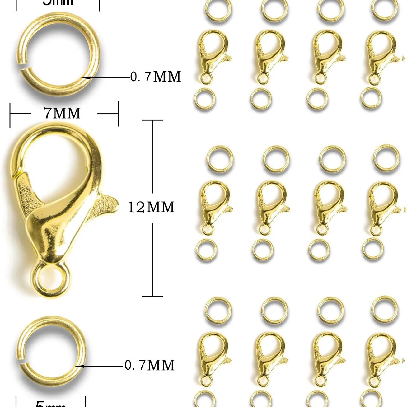 870 шт. 6 элементов застежка-карабин кольцо с замкнутой петлей изготовление