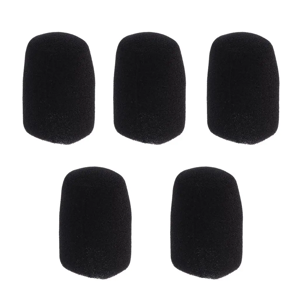 

5pc 5.3cm Microphone Windscreen Filter Sponge Foam Windguard Black