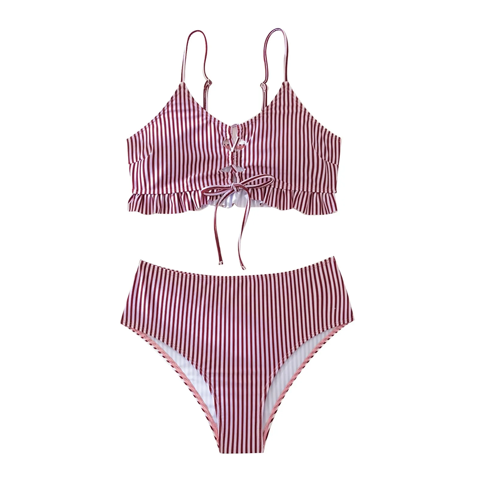 

Women Swimsuit Striped Printed Two-Piece Split Sexy Bathing Suit Swimwear Beachwear Set Bikini Swimwears Women's bathing suits