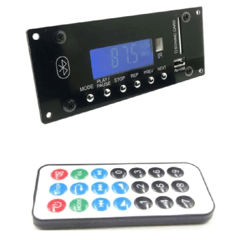 

MP3 Decoding Board 4.0 Wireless Audio Module USB SD Radio APE FLAC WMA AUX External Signal Source Interference Board Black