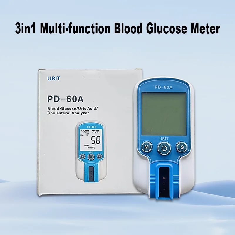 

Household 3 In 1 Multi Function System Diabetes Blood Glucose Cholesterol Uric Acid Meter With Test Strips