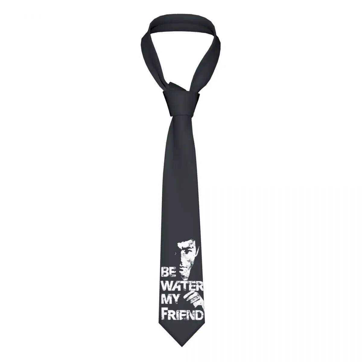 

Be Water My Friend Bruce Lee Neckties Men Women Polyester 8 cm Neck Tie for Men Skinny Narrow Suits Accessories Gravatas Party
